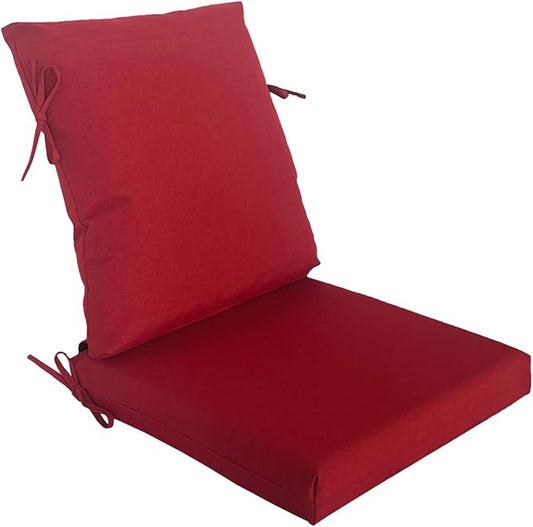 Goodgoods 20"x42" Outdoor Dining Chair Cushion Set of 1 Patio Furniture Cushion Resilient Foam Filling Water-Proof Stain-Resistant UV Resistant Weather Resistant Chairs Couch Sofa Upholstery Chili