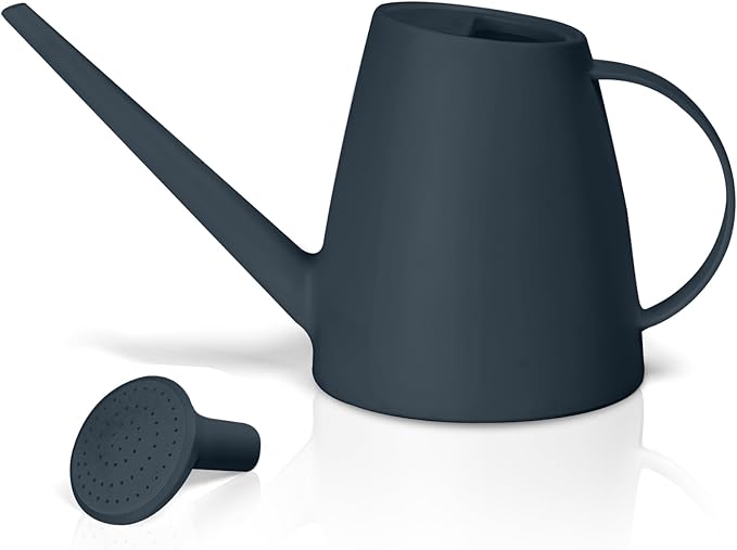 Watering Can - for Indoor and Outdoor House Plant Garden - with Long Spout - 1/2 Gallon - Black