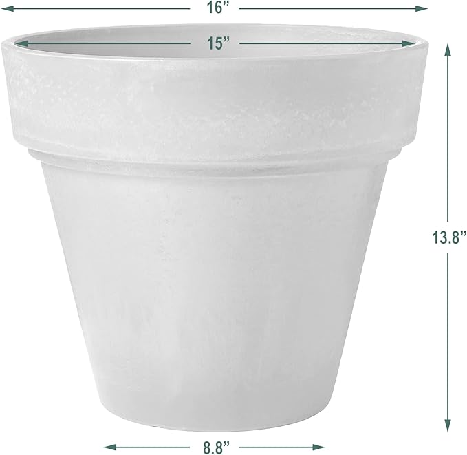 PSW Arcadia Garden Products OT41C Traditional Pot, 16 by 13.5-Inch, Chocolate
