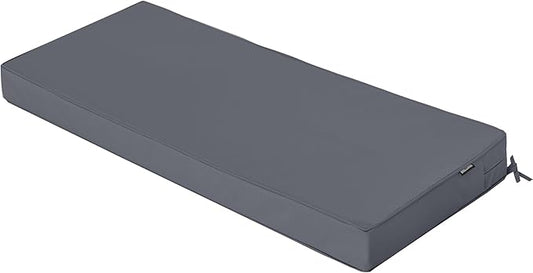 Outdoor Bench Cushions 48 x 18 Inch Thick Waterproof Porch Swing Cushions with Tie Patio Furniture Chair Cushion Bench Pad Color Fastness Backyard Seat Pads Dark Grey