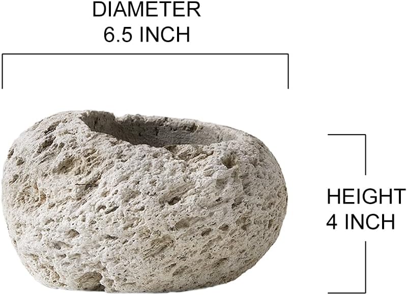 Serene Spaces Living Earthly Pumice Bowl Vase, Lava Rock Vase for Flowers, Candle Holder - Perfect for Living Rooms, Kitchens, Bedrooms, Office, Weddings, Small- Pack of 12
