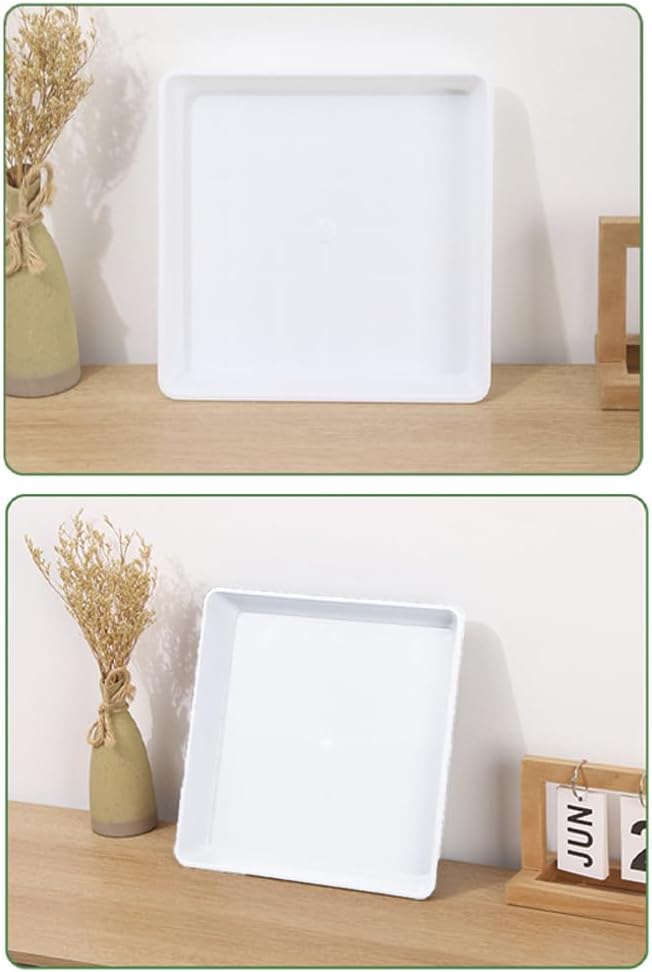10pcs Plastic 6" Square Plant Saucer Drip Tray Indoors Outdoors Flower Pot Tray