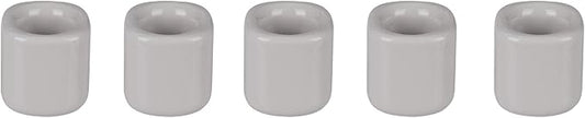 Mega Candles 5 pcs Gray 1/2 Inch Diameter Ceramic Chime Ritual Spell Candle Holders, Great for Casting Chimes, Meditation, Rituals, Spells, Vigil, Witchcraft, Wiccan Supplies