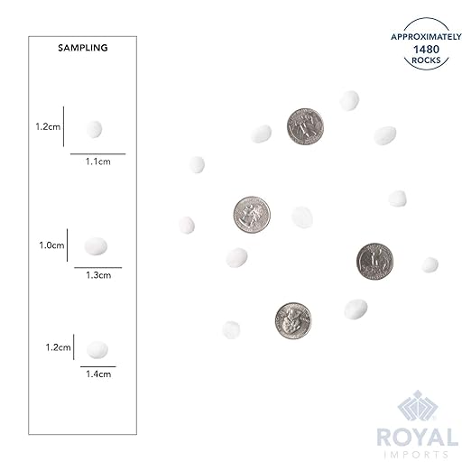 River Rocks Decorative Ornamental Vase Filler Aquarium Gravel White, Small 30 lbs - Landscaping Pebbles for Indoor Plants, Fish Tank, Terrarium & Home Decor, DIY & Crafting – Royal Imports