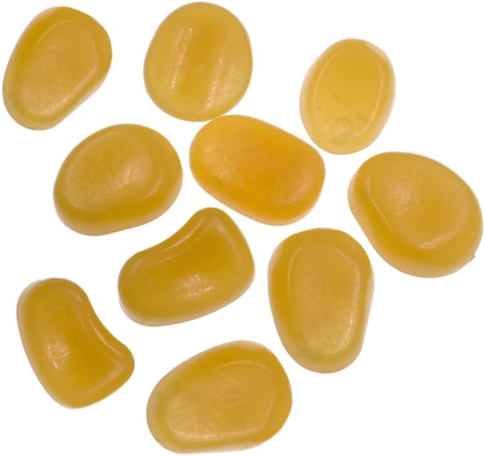 QTTLLI 20Pcs 4.5CM Large Glow Pebbles Glow in The Dark Decorative Stones Rocks for Garden Path Walkway Yard Fish Tank, Brown Yellow