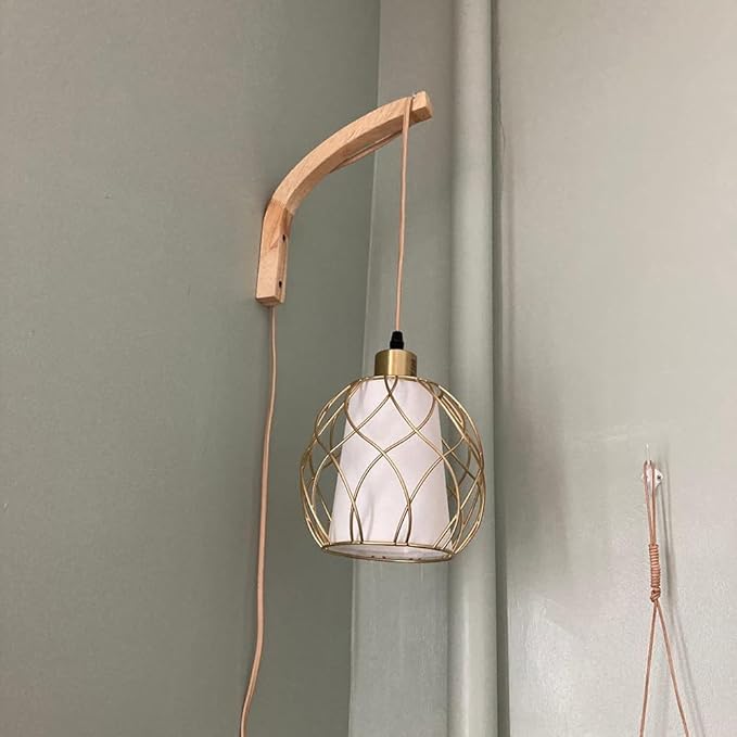 Kaxich 2 Pack Hanging Plant Hook, Wooden Wall Hooks Plant Hangers Indoor for Plants, Lanterns, Pot, Wind Chimes, Planter and Hanging Baskets