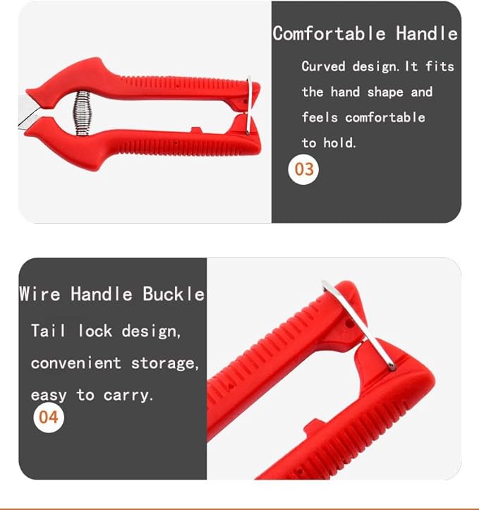 2 PACK Extended-model Stainless Steel Multifunctional Garden Pruning Shears. Use-pruning Flowers, Trees, Fruits, Vegetables, Herbs; Suitable for Home, Garden, Agriculture, Flower Shop, Etc.