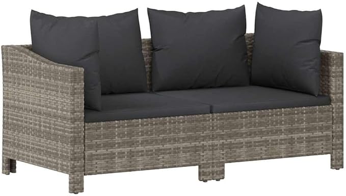 Garden Lounge Set Grey, Dark Grey Poolside Furniture Set Garden Seating Ensemble for Backyard Pond