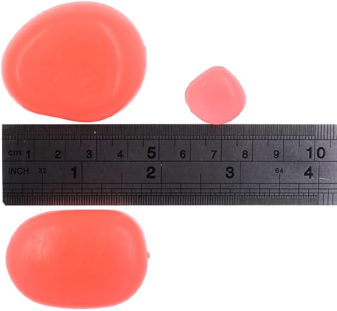 QTTLLI 20Pcs 4.5CM Large Glow Pebbles Glow in The Dark Decorative Stones Rocks for Garden Path Walkway Yard Fish Tank, Orange