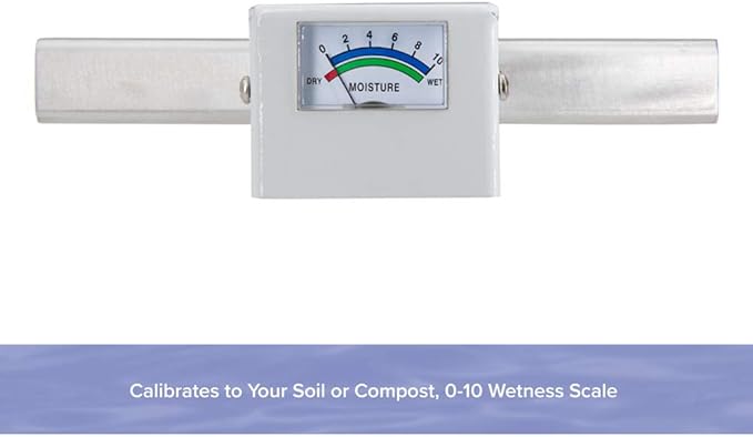 Reotemp 48 Inch Garden and Compost Moisture Meter, Garden Tool Ideal for Soil, Plant, Farm and Lawn Moisture Testing