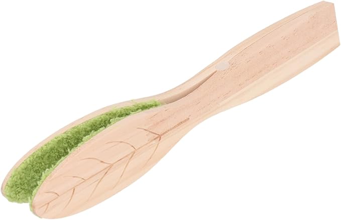 POCREATION Portable Leaf Cleaning Tongs, Wood Handle Fiber Cloth Tool for Indoor Outdoor Plants, Easy Use Cleaner for Garden, Courtyard, Houseplants