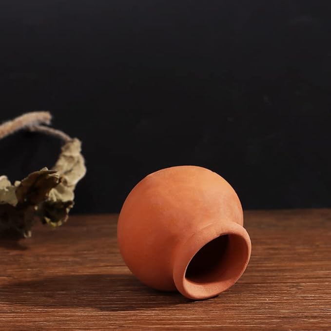 Hiawbon Miniature Tiny Clay Pots Pottery Planter Mini Flower Terra Cotta Pots for DIY Garden Plants and Office/Desktop/Windowsill Decoration,8 Pcs