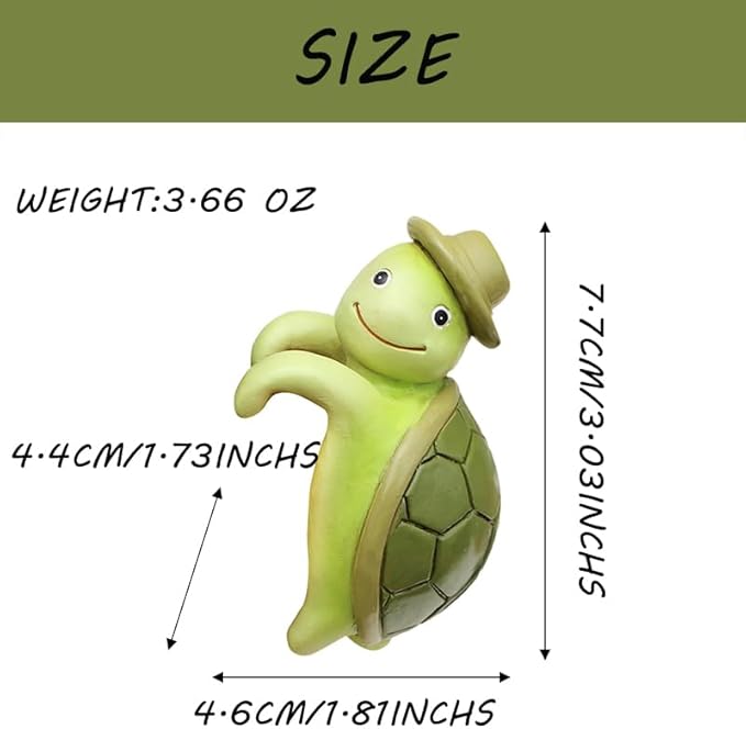 Tortoise Figure Plant Pot Hanger, Turtle Flower Pot Hugger, Resin Tortoise Statue, Funny Pot Huggers for Planters, Cute Climbing Tortoise Flower Pot Hugger, Garden Fence Balcony Patio Yard (HAT)
