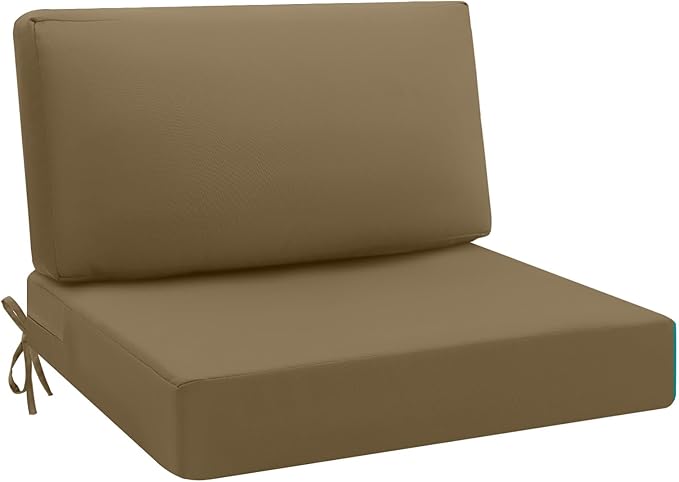 idee-home Outdoor Cushions for Patio Furniture, Outdoor Seat Cushion, Waterproof Hampton Bay Deep Seat Replacement Couch Chair Cushions for Garden Lawn Backyard Deck, 28.5 x 28.5