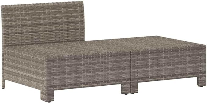 Garden Lounge Set Gray Poly Rattan Medium Lightweight Outdoor Furniture Set Garden Seating Ensemble for Pond Backyard