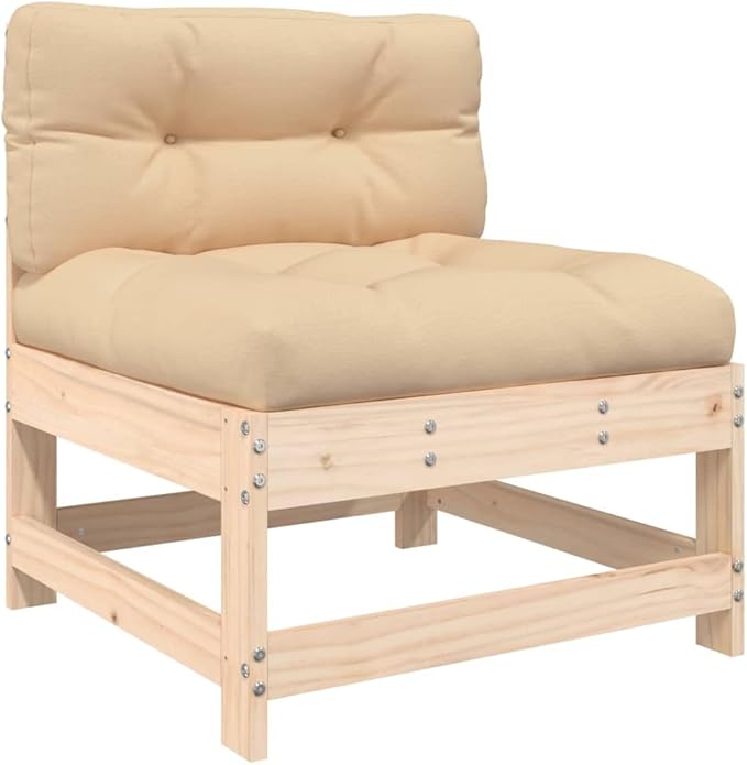 SKM 10 Piece Garden Lounge Set with Cushions Solid Wood (Weight-155KG)