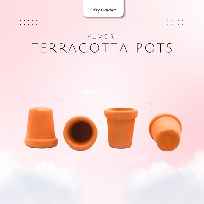 Mini Terracotta Pots – Small Clay Flower Pots for Succulents, Cactus, DIY Crafts, Fairy Garden, School Projects, Mini Planters – Set of 30 (Straight Cylinder, 0.6 Inch)
