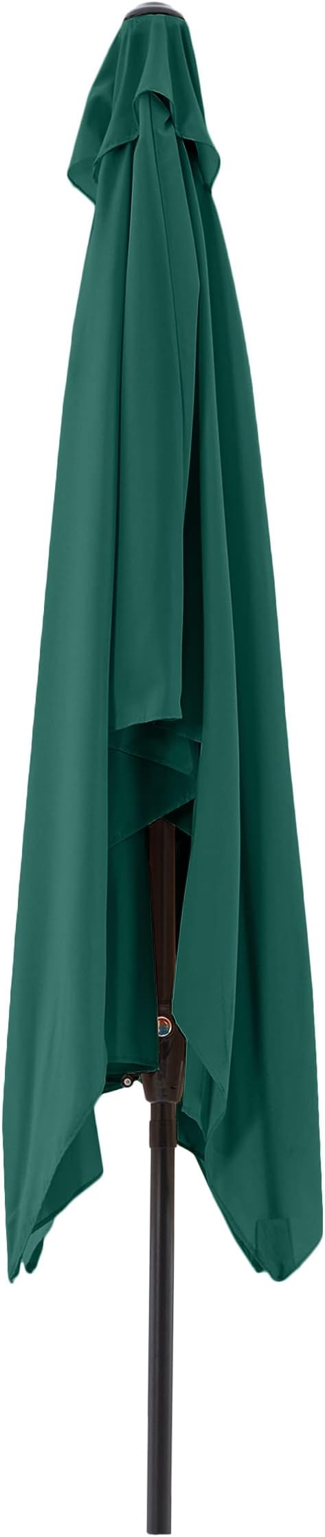 Rectangular Patio Umbrella - 10ft Easy Crank Sun Shade with Push Button Tilt for Outdoor Furniture, Deck, Yard, or Pool by Pure Garden