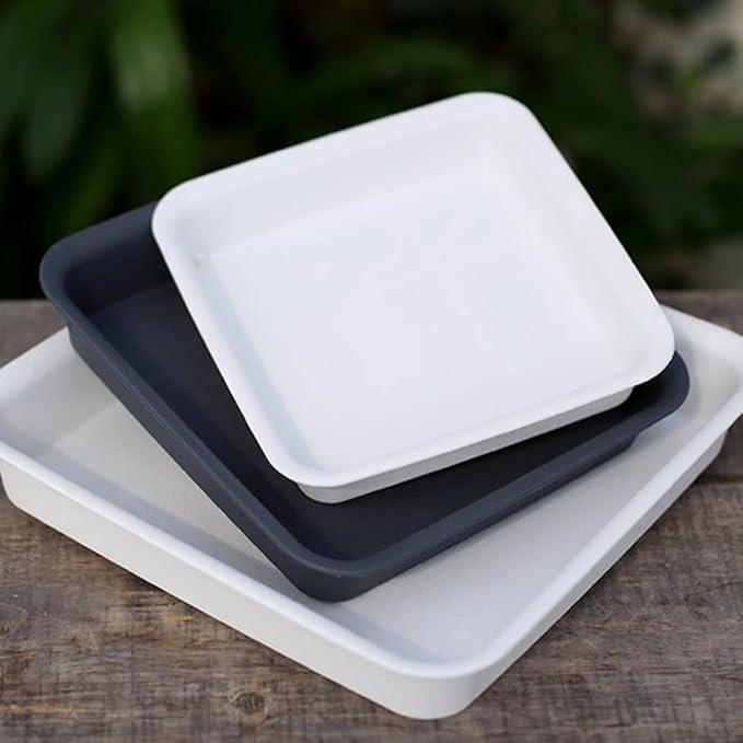 10pcs Square Plastic Plant Saucer Indoors Plant Drip Tray Outdoors Flower Pot Tray,4.65"