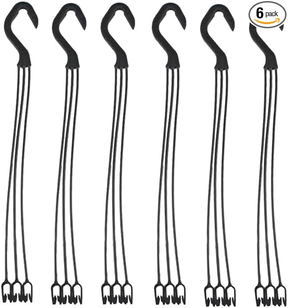 USUNQE Hanging Planter Holder, 6 pcs Plastic Chain for Hanging Flower Pot Plant Hook Lantern Bird Feeder Outdoor Basket