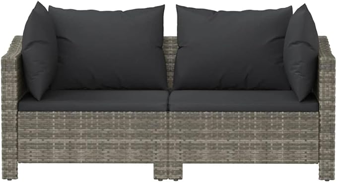 Garden Lounge Set Grey, Dark Grey Poolside Furniture Set Garden Seating Ensemble for Backyard Pond