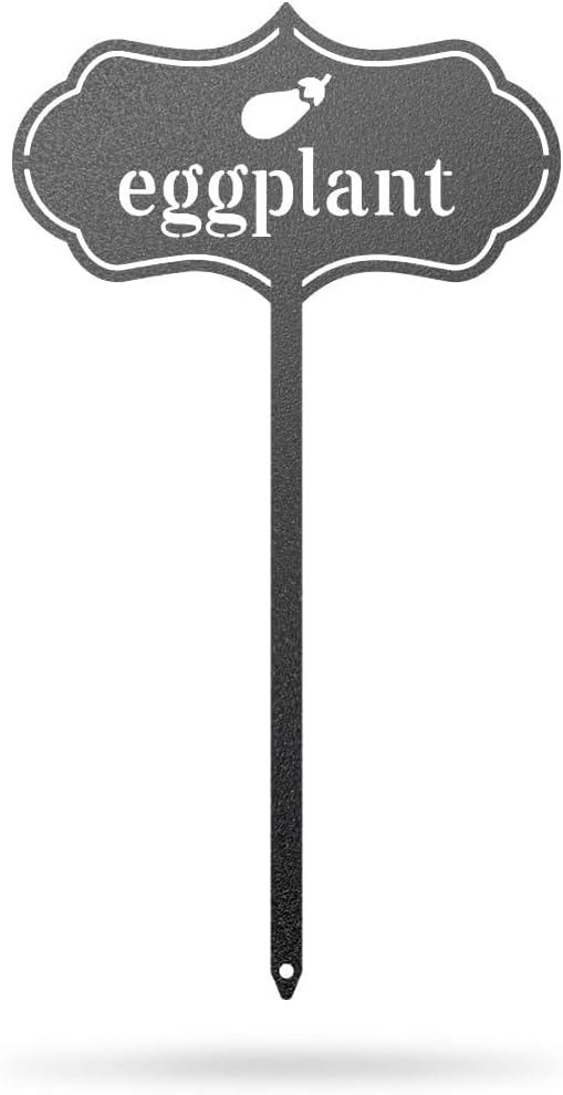 RealSteel - Seed & Plant Markers - Indoor/Outdoor Herb Garden Stakes - Elegant Fruit/Vegetable Seed Labels - Durable Plant Tags for Pots - Classy Design for Farmhouse/Greenhouse (Eggplant)