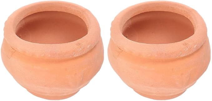 Zerodeko Mini Terracotta Pots 1.5 Inch 6 Pack Tiny Red Ceramic Planters for Succulents Indoor Outdoor Garden Patio