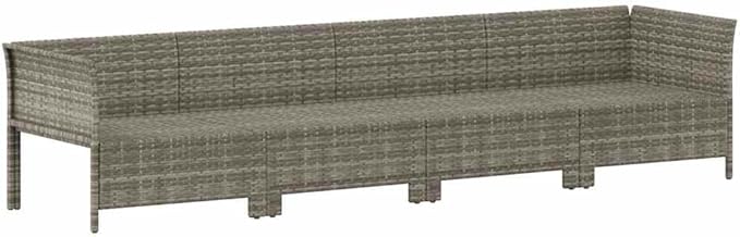 Garden Lounge Set Grey Patio Furniture Set Garden Seating Ensemble for Backyard Outdoor