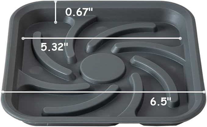 5 Pack Plastic Flower Plant Pot Saucer, Heavy Duty Plant Drip Trays Saucers for Indoors Outdoors,Quadrate Thick Sturdy Planter Bottom Plate(Black,6.5")