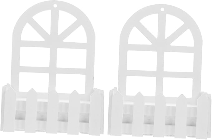 Yardwe 2pcs Wall Mounted Hanging Fence Planter Rustic Floral Decor for Home Office Bedroom and Weddings Year Artificial Flowers for Seasonal Decoration
