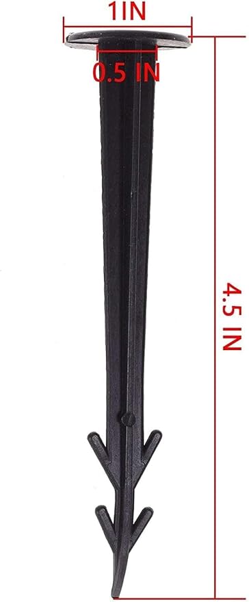 COSMOS 50 Pcs 4.5 Inches Multifunctional Plastic Yard & Garden Stakes Anchors for Plant Support, Holding Down Tents
