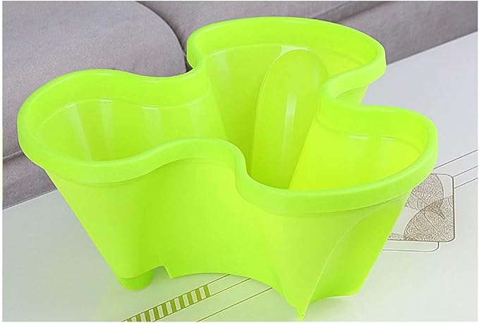 Tier Stacking Flower Pot Tower Stackable Vertical Plastic Garden Planter Vegetable Flower Strawberry Planter Pot Grow Fresh Herbs Indoor Outdoor,Green