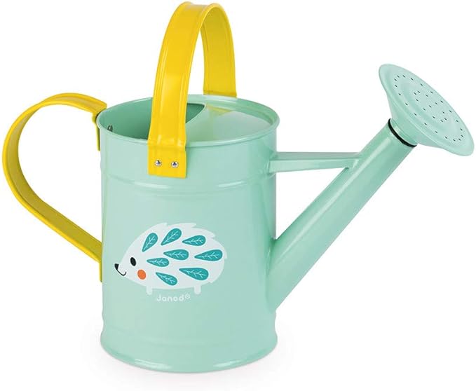 Janod J03191 Happy Garden Watering Can, Blue/Yellow