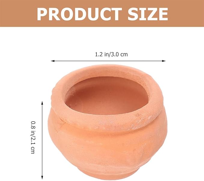 Zerodeko Mini Terracotta Pots 1.5 Inch 6 Pack Tiny Red Ceramic Planters for Succulents Indoor Outdoor Garden Patio