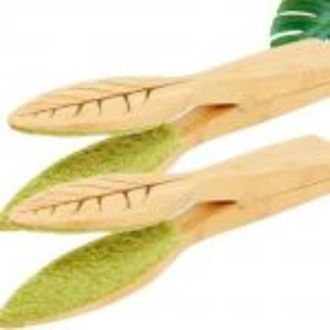 Plant Leaf Lint Cleaner Cleaning Tool Plant Leaf Cleaning Tongs Garden Yard Wood Handle Portable Plant Accessories