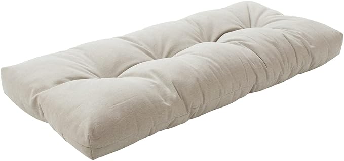 FUNHOME Outdoor Bench Cushion 48 x18 inch with Non-Slip Grips,Water Resistant Porch Swing Cushion,Bench Pillow Pads,Tufted Cushions for Patio Garden Furniture,48" Seat Cushions(Light Brown)