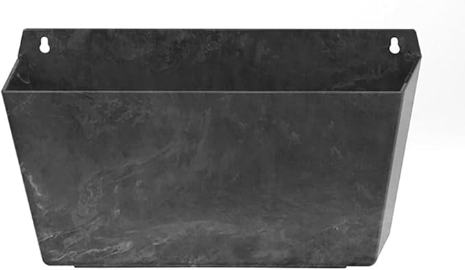Root & Vessel Self Watering Wall Planters for Indoor or Outdoor Plants, Unique Marbled Wall Pot, Made of Eco-Friendly Blend of Stone and Plastic, Black, 14.5"