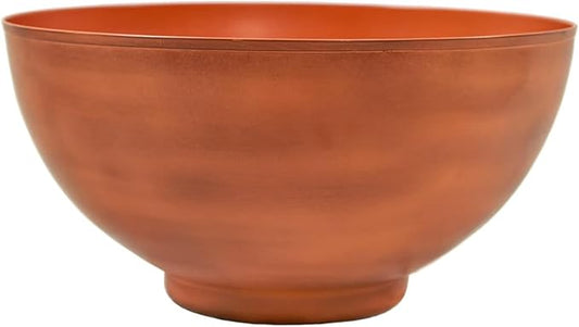 Small Burnt Sienna Decorative Bowl for Home Garden Tabletop Accent Rustic Indoor Outdoor Display Planter Style Bowl for Modern Decor Entryway Living Room Patio Styling