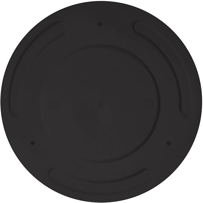 Bloem Mathers 6" Black Round Modern Resin Garden Planter Pot with Drainage Holes and Removable Saucer Tray Included