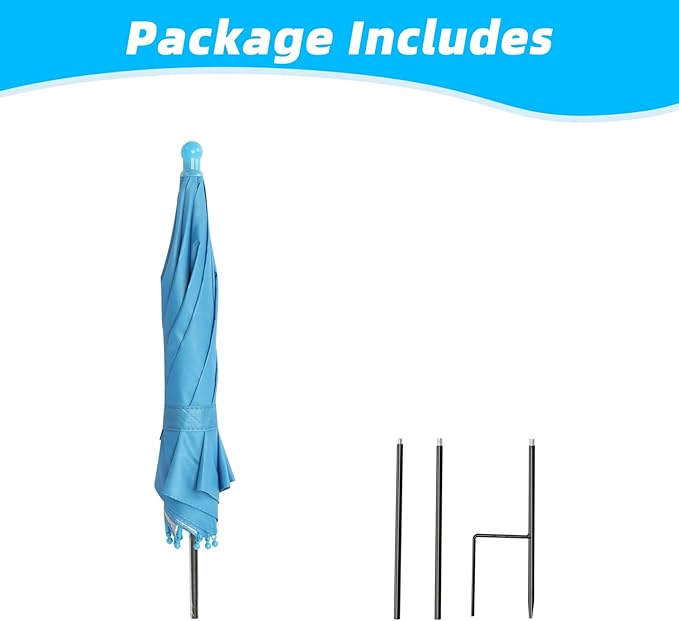 Plant Umbrellas for Outdoor Plants, Garden Umbrella Shade for Potted Plants, Sun Shade Cover for Garden Bed, Upgraded Small Plant Umbrella 21'' Diameter Adjustable Height 1 Pack Blue