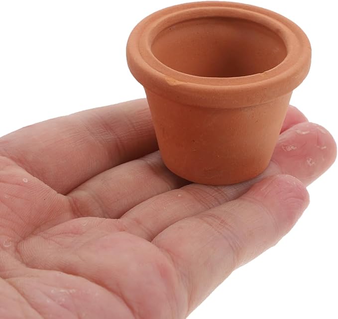 YARNOW Mini Terracotta Pots 1.57 Inch Tiny Red Clay Succulent Planters Vintage Thumb Pottery for Indoor Garden Small Plants and Craft Decoration