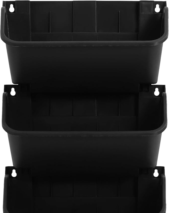 Self-Watering Wall-Mounted Planter, 18 Pots Wall Mounted Plastic Plant Grow Pot Vertical Garden Planter with Intelligent Control & Adjustable Irrigation System for Indoor Outdoor (Black, 18 Pots)