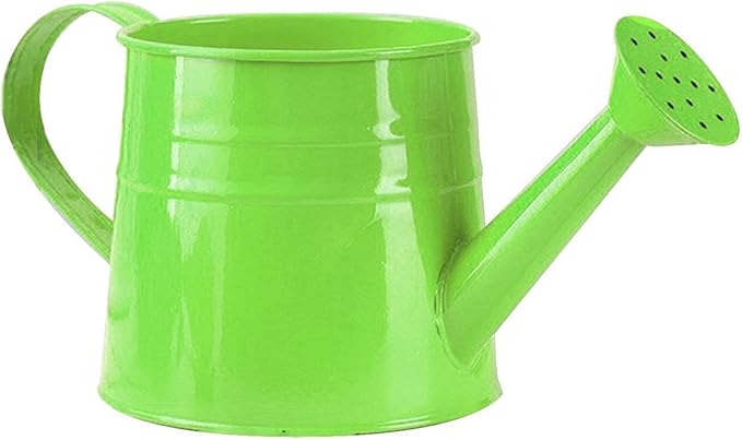 Watering Can Gardening Tool Accessories, Sprinkling Can 1L Metal Flower Garden Watering Can for Outdoor Indoor Plants Lawn Garden (Green)