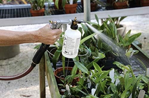 Rocky Mountain Goods Hose Sprayer - 16oz Bottle - Small 7.5" x 7.5" Size - for Spraying Fertilizer, Soap, Pesticide, Chemical, Insecticide - Dilution Adjuster - Nozzle Angle Guide for Trees/Garden