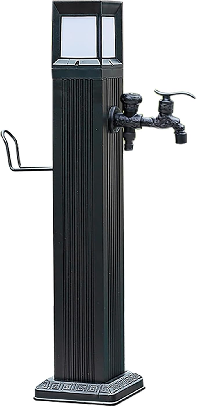 304 Stainless Steel Cylindrical Vertical Garden Water Column, Freestanding Hose Stand with Faucet, Antifreeze Water Dispenser Hydrant, for Garden Farm Backyard(14 * 73.5cm/5.5 * 28.9in)