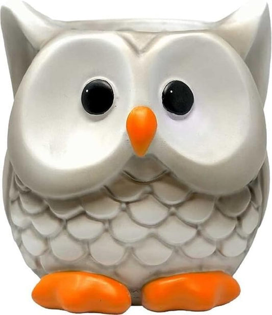 Spoontiques Owl Flower Pot, Home Décor, Tabletop Decoration, Vase Window Décor, Indoor Outdoor Décor