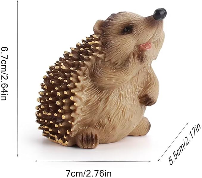 1PCS Miniature Hedgehog Figurines Simulated Hedgehog Statue Adorable Garden Hedgehog Statue Decoration Lively Animal Sculpture Hedgehog Ornaments for Home Patio Lawn Outdoor A