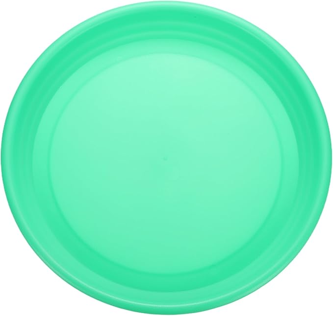 HARFINGTON Plastic Plant Saucer 11.8" Round Drip Trays Flower Pot Saucers Flower Base Bottom Drainage Tray for Indoors Outdoors Planters, Green