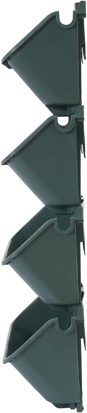 24 Pack Vertical Garden Planter,13 inch Wall Mounted Planter for Patio Indoor Outdoor Decor, Garden Self Watering Pot Balcony Plant Vegetable Fruit Herb Hanging Pocket Holder Flowerpot (Army Green)