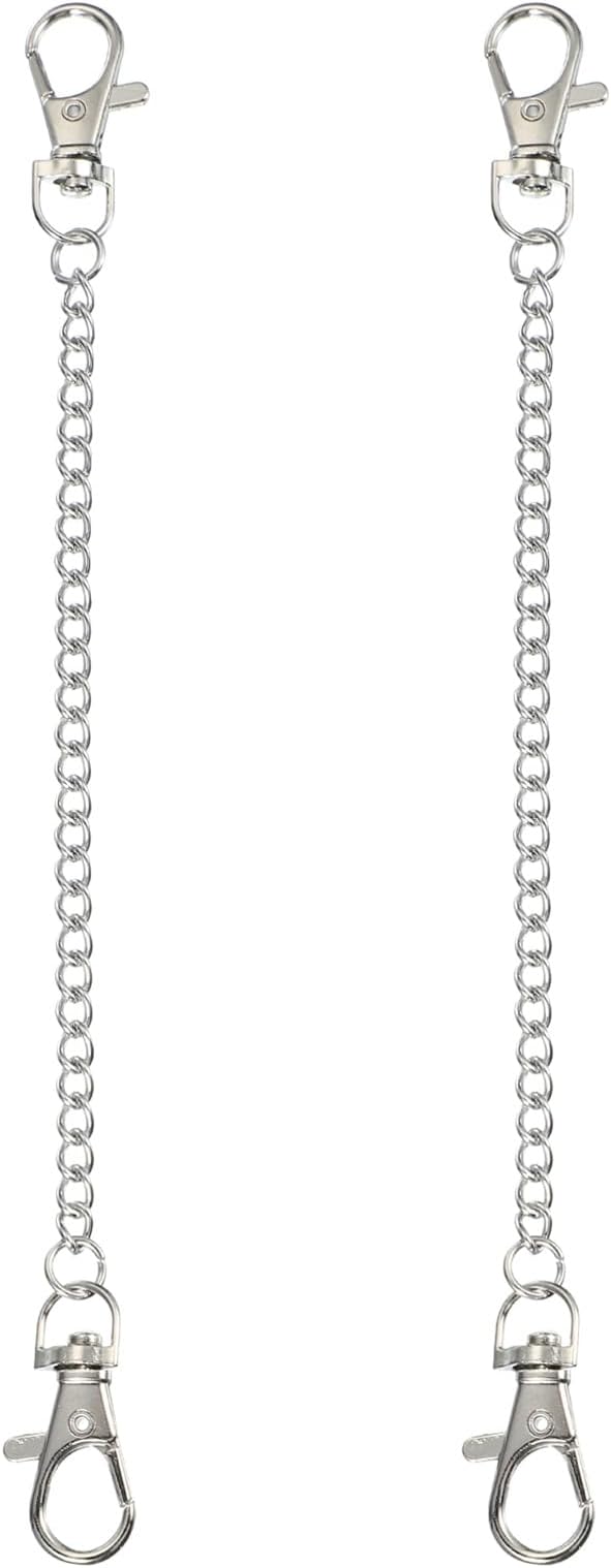 PATIKIL 2Pcs Hanging Chains with Clasp, 7.9 Inch Plant Hangers for Bird Feeders Planters Lanterns Wind Chimes Chalkboards and Ornaments, Silver